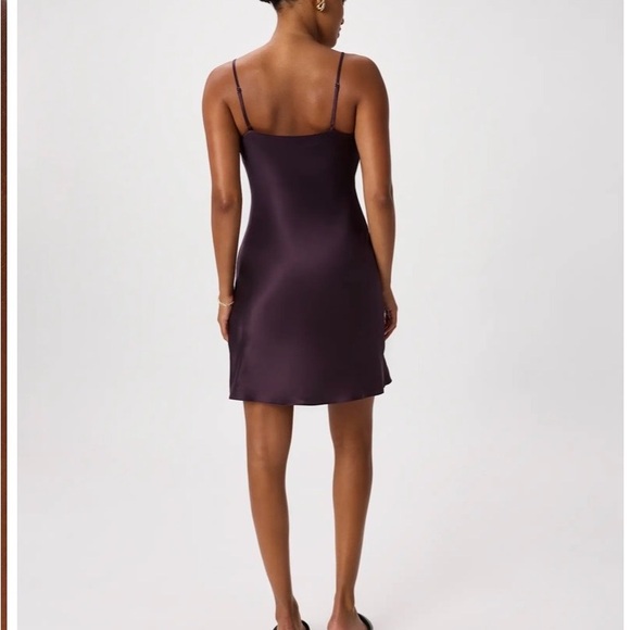 QUINCE SILK MINI SLIP DRESS
***LAVA SMOKE COLOR***
New with tag 
Size small - Picture 7 of 7